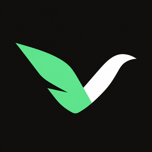 Voli green and white bird on a dark background